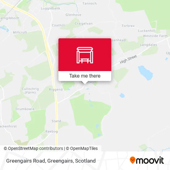 Greengairs Road, Greengairs map