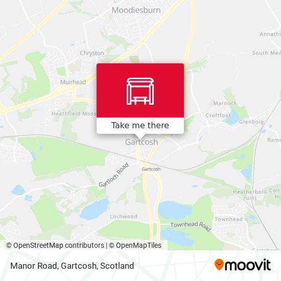 Manor Road, Gartcosh map