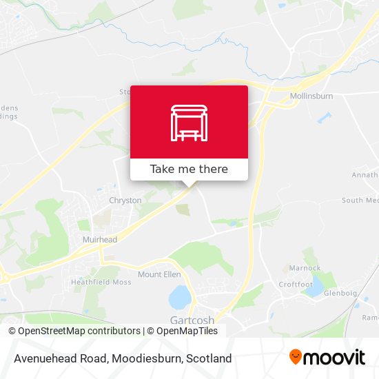 Avenuehead Road, Moodiesburn map