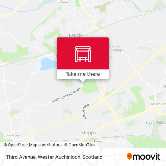 Third Avenue, Wester Auchinloch map
