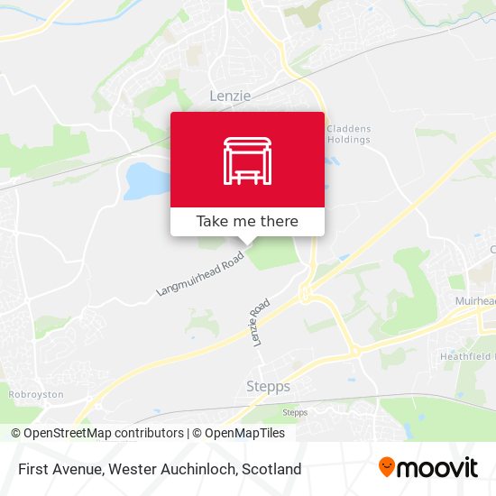 First Avenue, Wester Auchinloch map