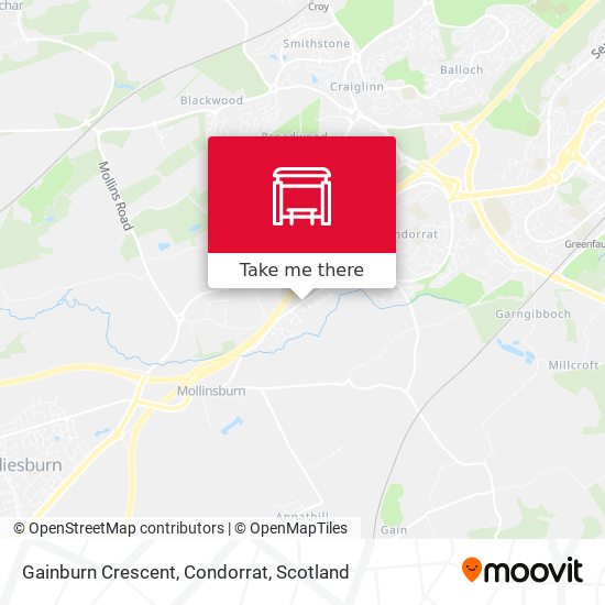 Gainburn Crescent, Condorrat map