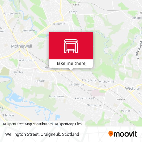 Wellington Street, Craigneuk map