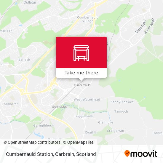 Cumbernauld Station, Carbrain map