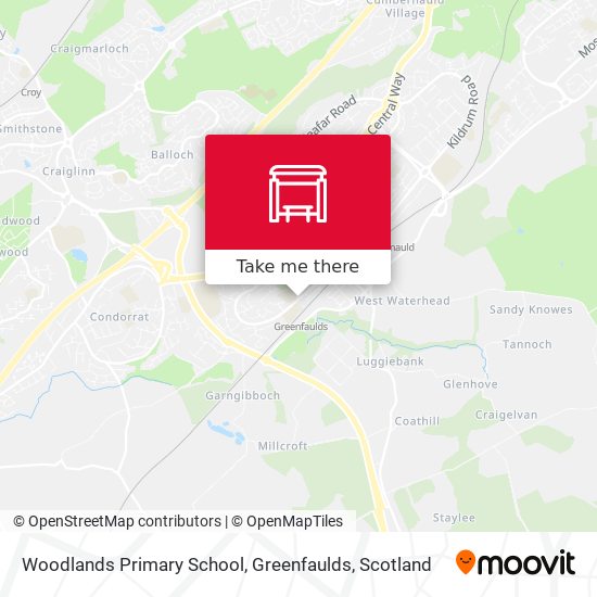 Woodlands Primary School, Greenfaulds map