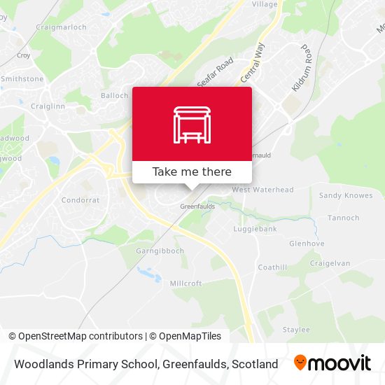 Woodlands Primary School, Greenfaulds map