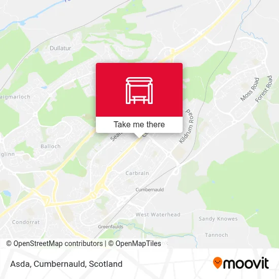 Asda, Cumbernauld map