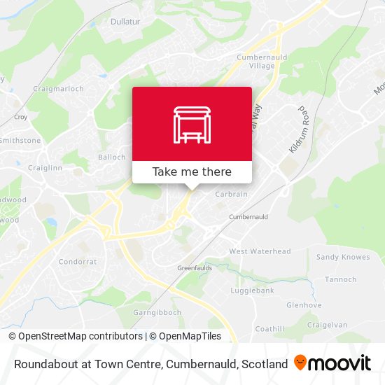 Roundabout at Town Centre, Cumbernauld map