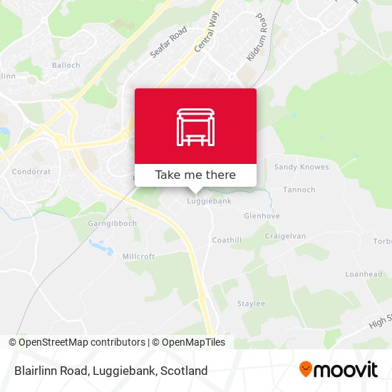 Blairlinn Road, Luggiebank map
