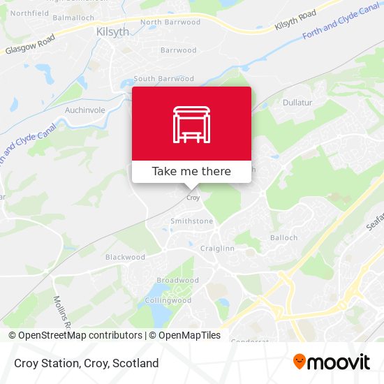 Croy Station, Croy map