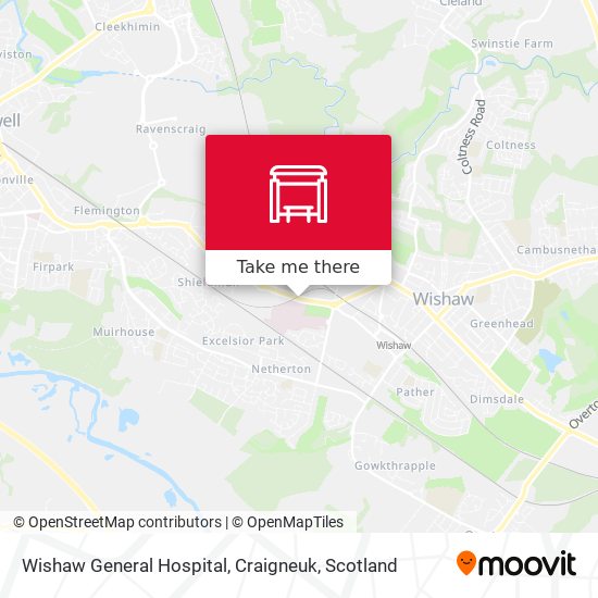 Wishaw General Hospital, Craigneuk map