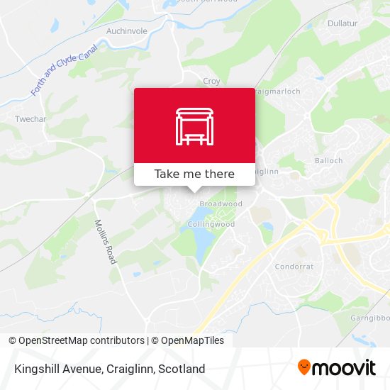 Kingshill Avenue, Craiglinn map