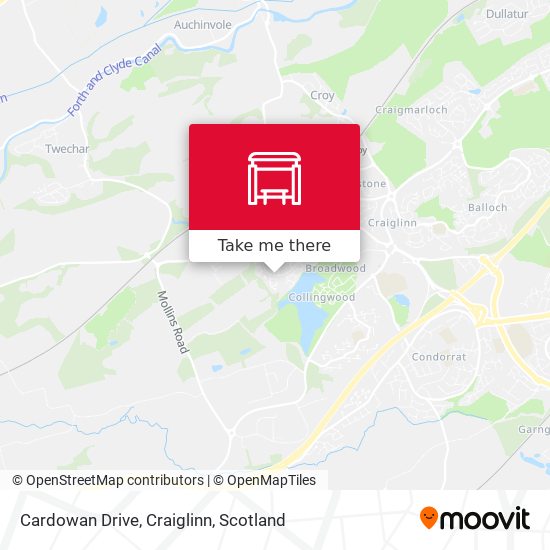 Cardowan Drive, Craiglinn map