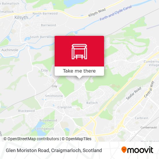 Glen Moriston Road, Craigmarloch map