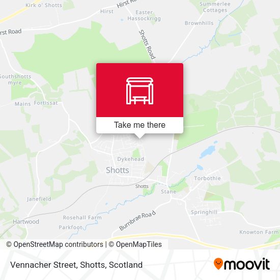 Vennacher Street, Shotts map