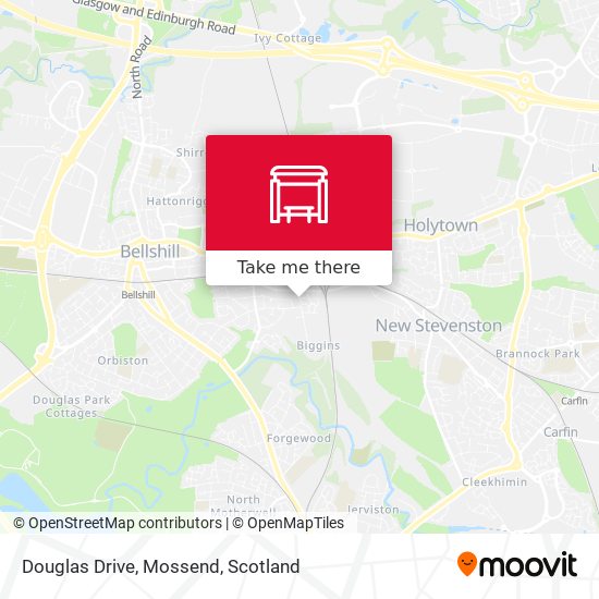Douglas Drive, Mossend map
