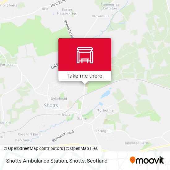 Shotts Ambulance Station, Shotts map
