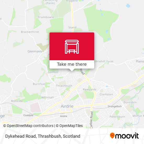 Dykehead Road, Thrashbush map
