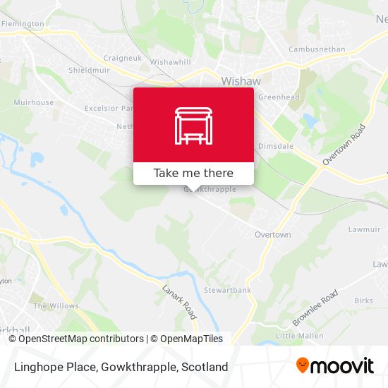 Linghope Place, Gowkthrapple map