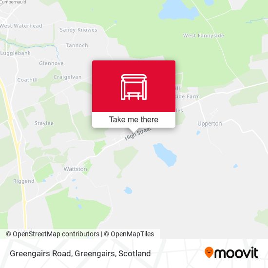 Greengairs Road, Greengairs map