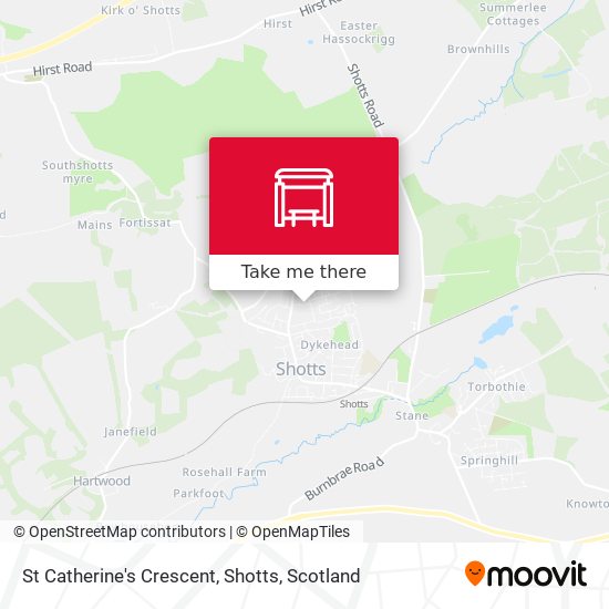 St Catherine's Crescent, Shotts map