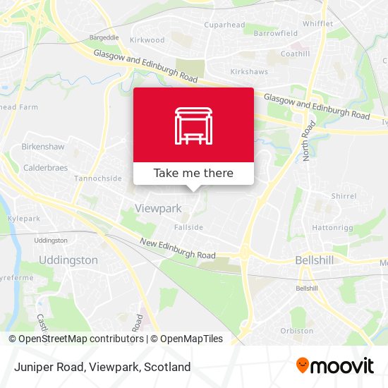 Juniper Road, Viewpark map