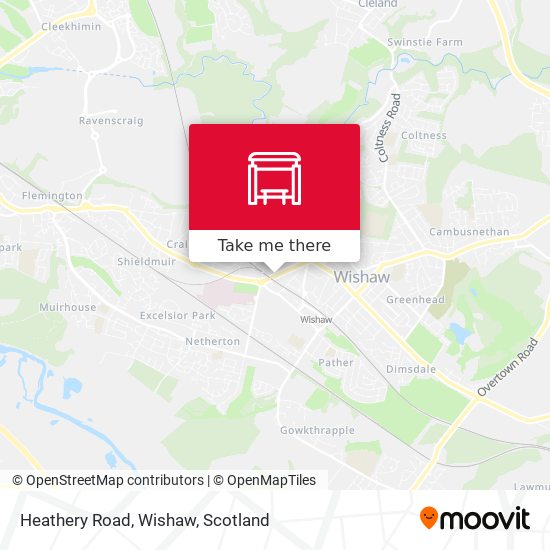 Heathery Road, Wishaw map