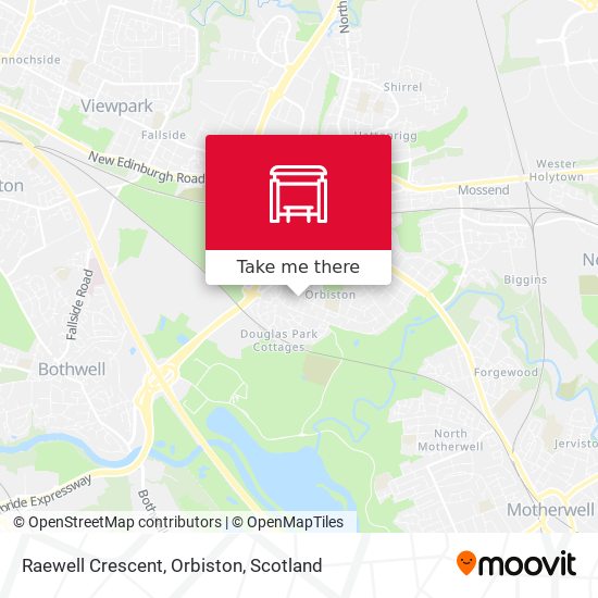 Raewell Crescent, Orbiston map
