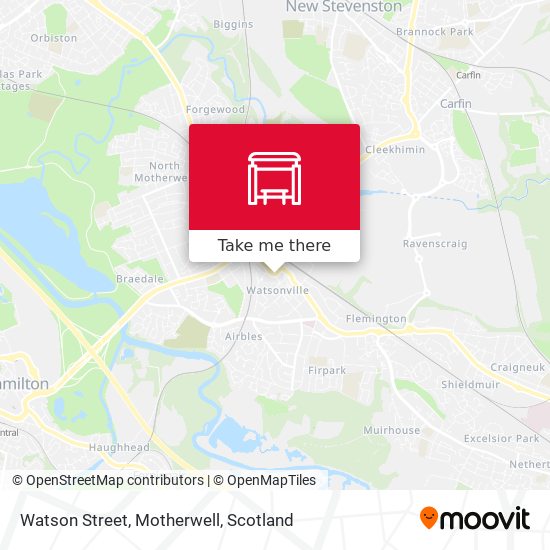 Watson Street, Motherwell map