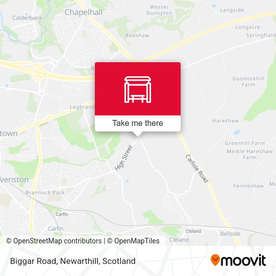 Biggar Road, Newarthill map