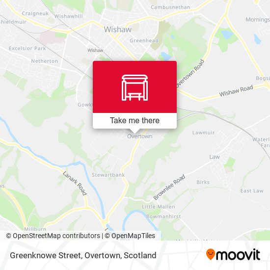 Greenknowe Street, Overtown map