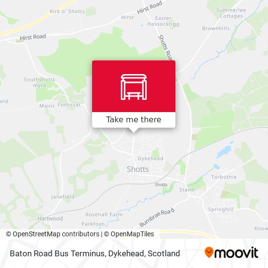 Baton Road Bus Terminus, Dykehead map