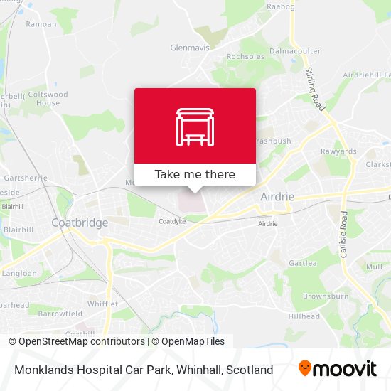 Monklands Hospital Car Park, Whinhall map