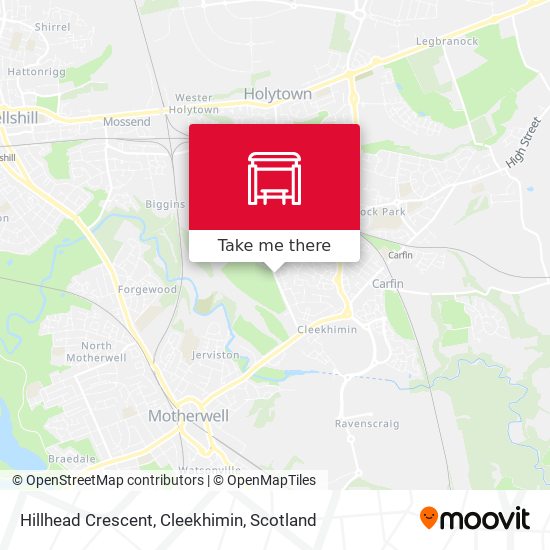 Hillhead Crescent, Cleekhimin map