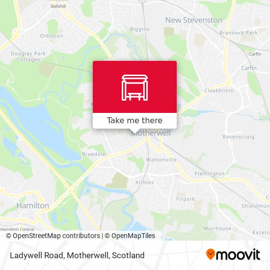 Ladywell Road, Motherwell map