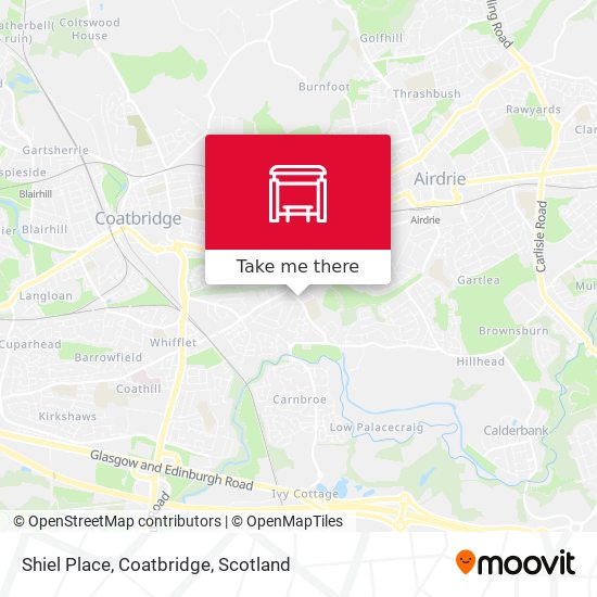 Shiel Place, Coatbridge map