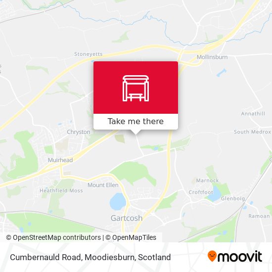 Cumbernauld Road, Moodiesburn map
