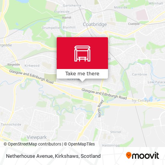 Netherhouse Avenue, Kirkshaws map