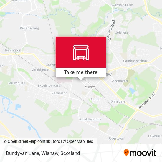 Dundyvan Lane, Wishaw map