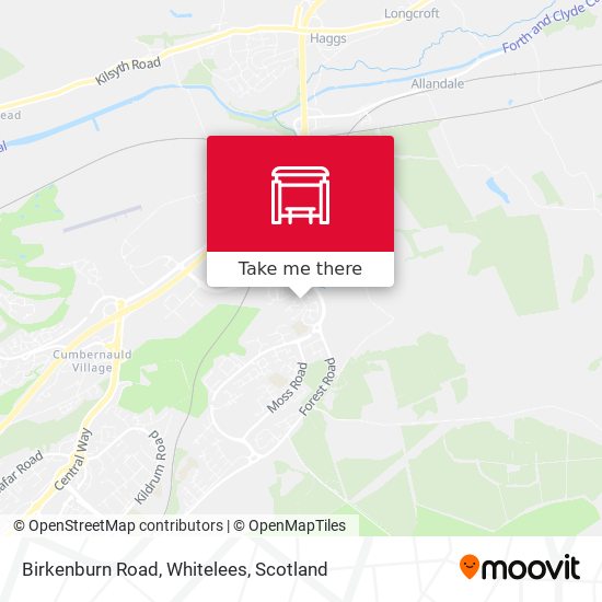 Birkenburn Road, Whitelees map