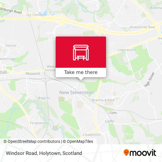 Windsor Road, Holytown map