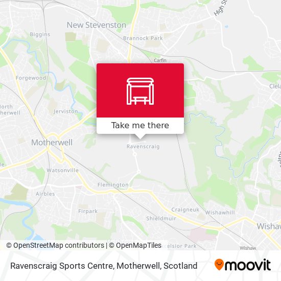 Ravenscraig Sports Centre, Motherwell map