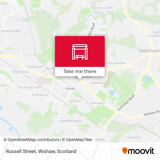 Russell Street, Wishaw map