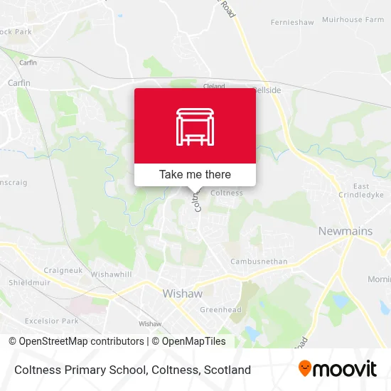 Coltness Primary School, Coltness map