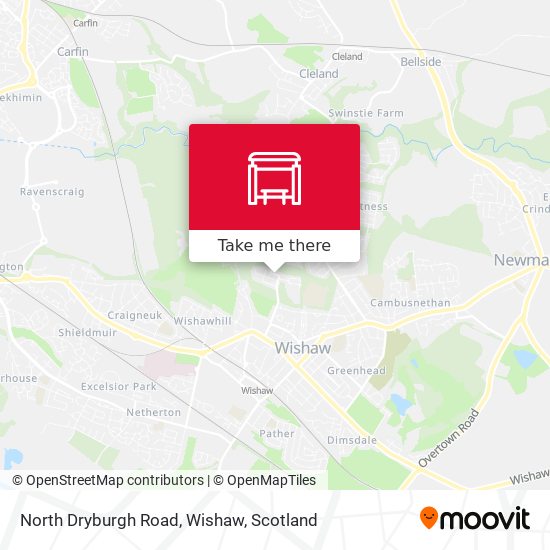 North Dryburgh Road, Wishaw map