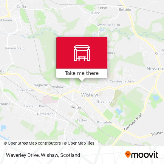 Waverley Drive, Wishaw map