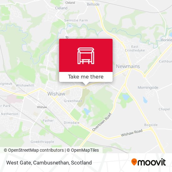 West Gate, Cambusnethan map