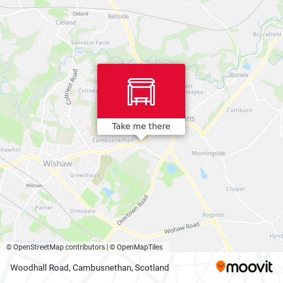 Woodhall Road, Cambusnethan map