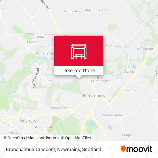 Branchalmuir Crescent, Newmains map