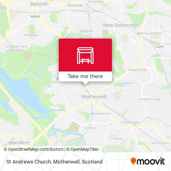 St Andrews Church, Motherwell map